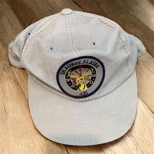 Vintage Alaska Patch SnapBack Trucker Corduroy Gray Hat Cap